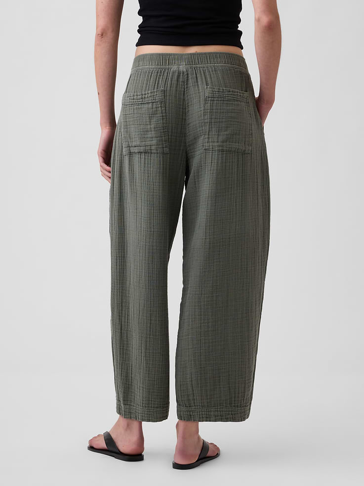 Image number 4 showing, Cotton Gauze Easy Barrel Pants