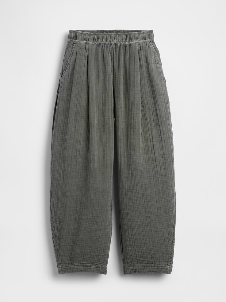 Image number 5 showing, Cotton Gauze Easy Barrel Pants
