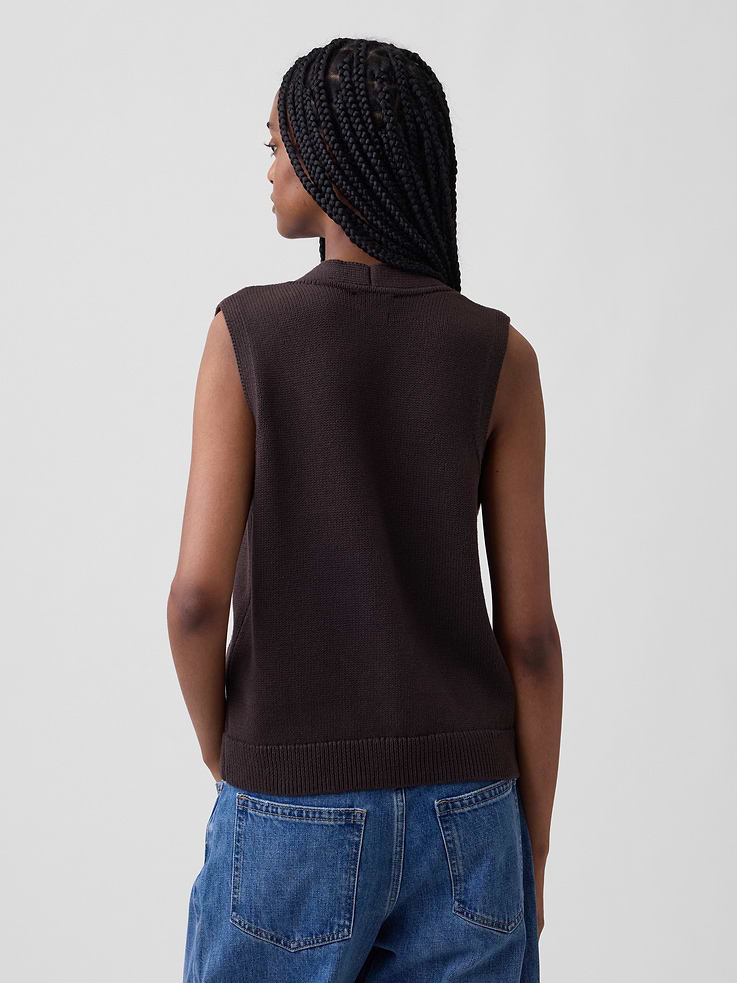 Image number 3 showing, 100% Cotton Pocket Sweater Vest