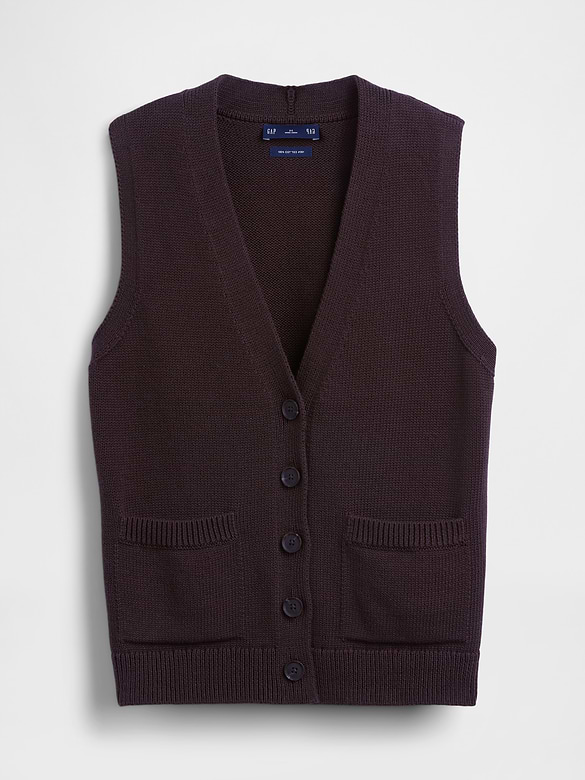100% Cotton Pocket Sweater Vest
