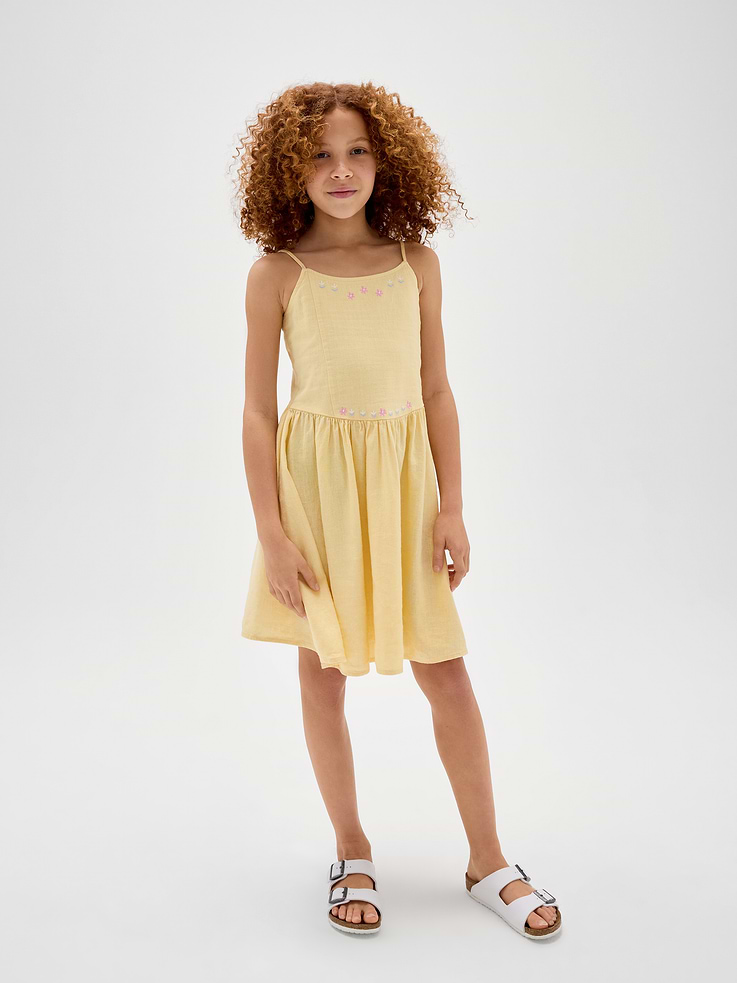 Image number 4 showing, Kids Linen-Blend Dress