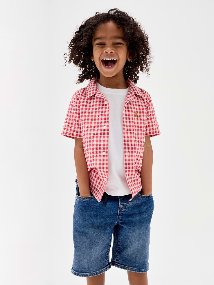Image number 4 showing, babyGap Brannan Bear Seersucker Vacay Shirt