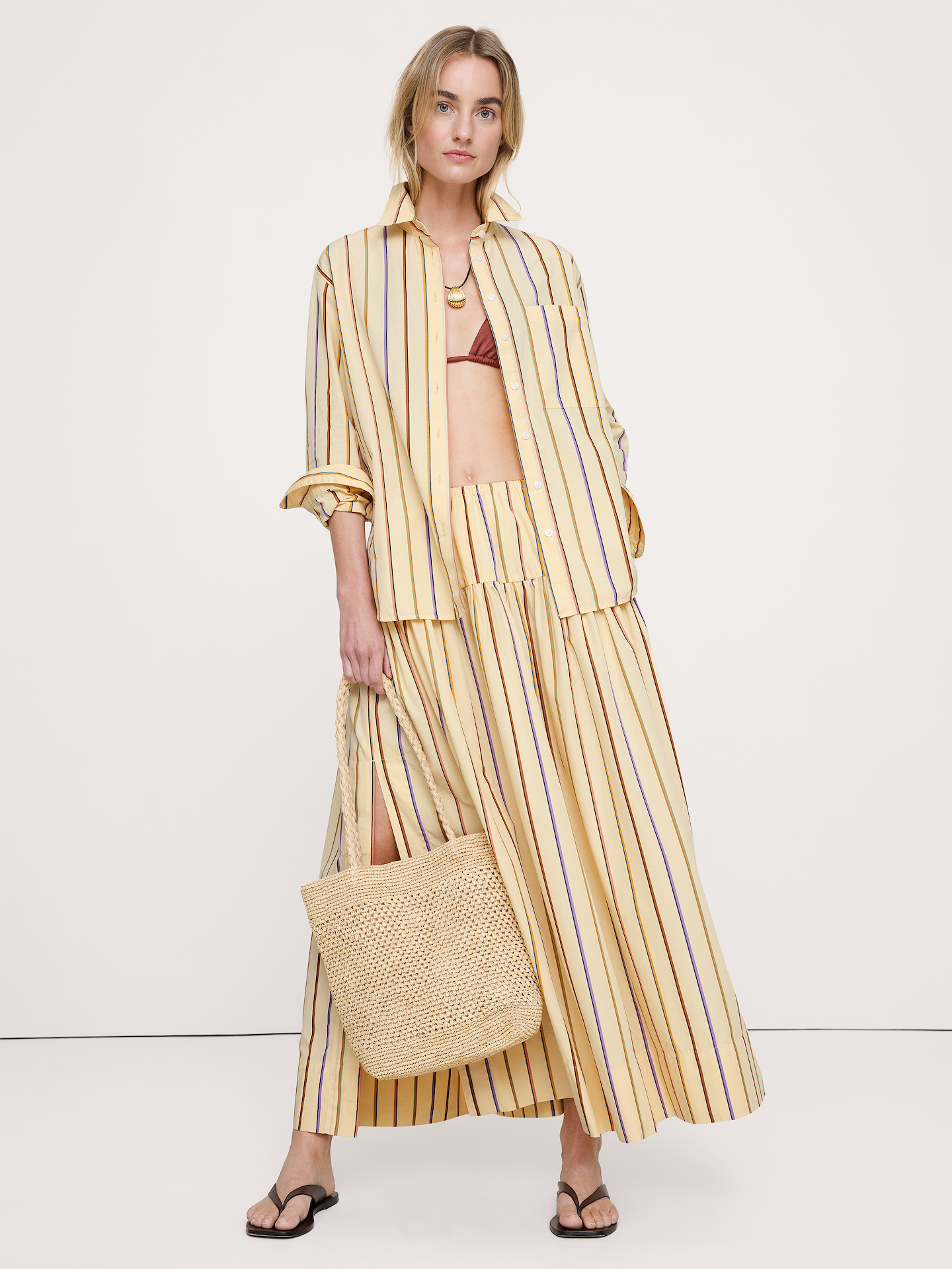 Image number 1 showing, The Oversized Shirt in Cotton Poplin