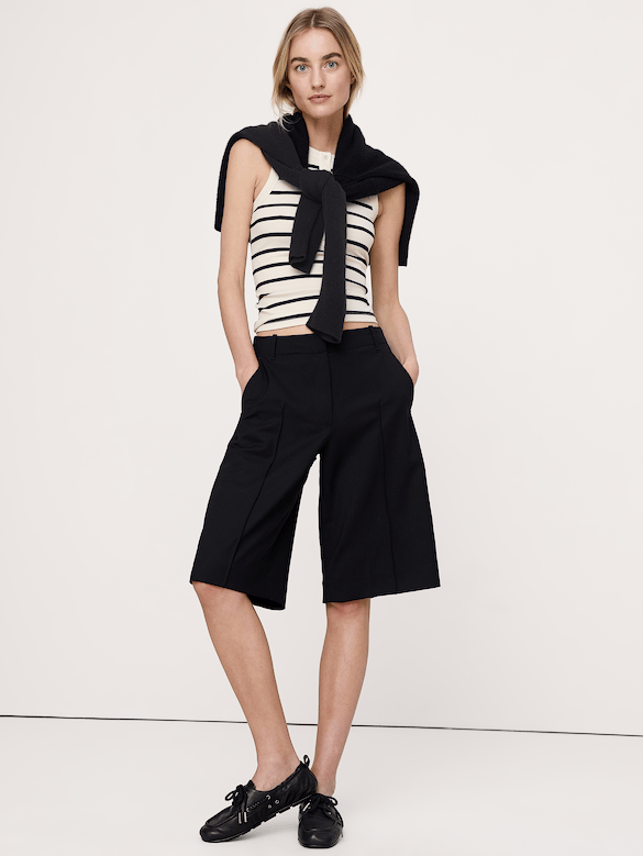 Ribbed Henley Tank
