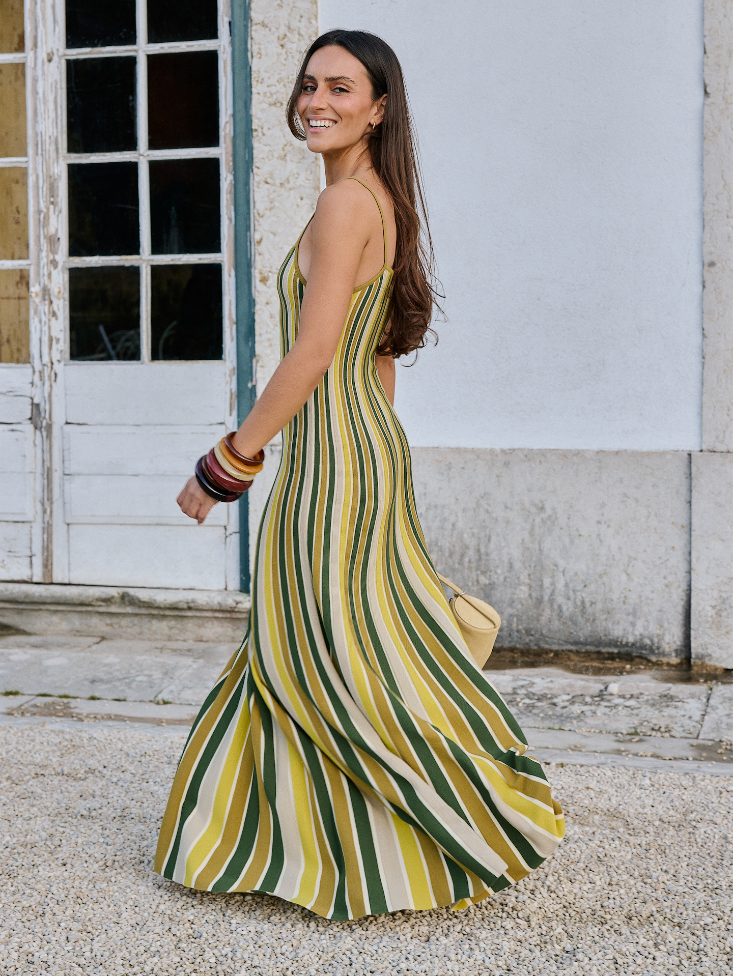 Image number 6 showing, Sculpted Stripe Maxi Dress
