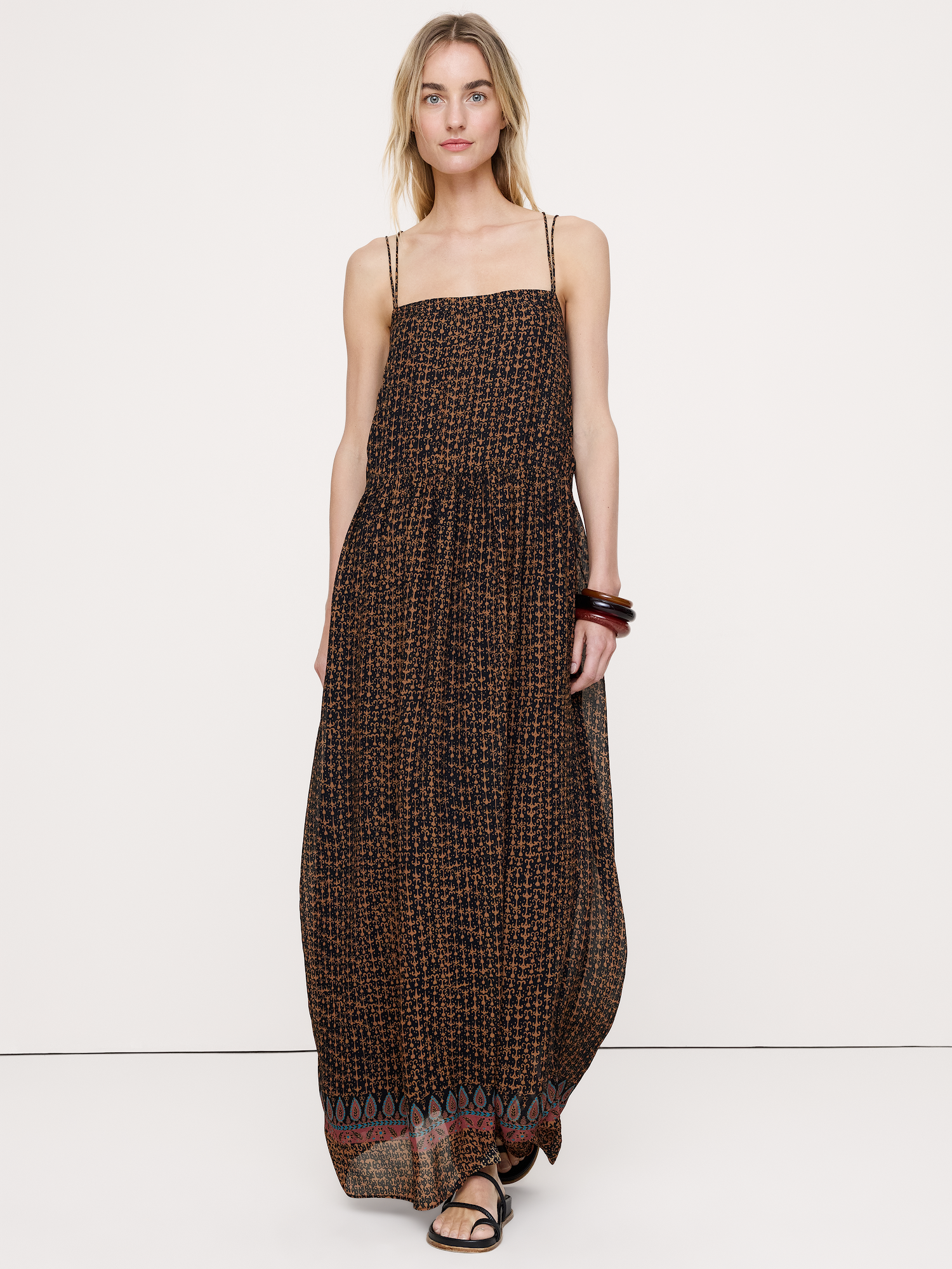 Banana Republic Georgette Strappy Maxi Dress INTERNATIONAL SHIPPING