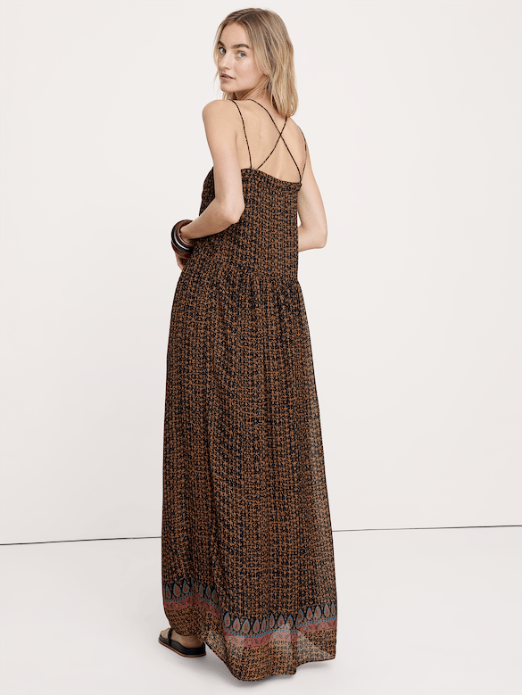 Georgette Strappy Maxi Dress