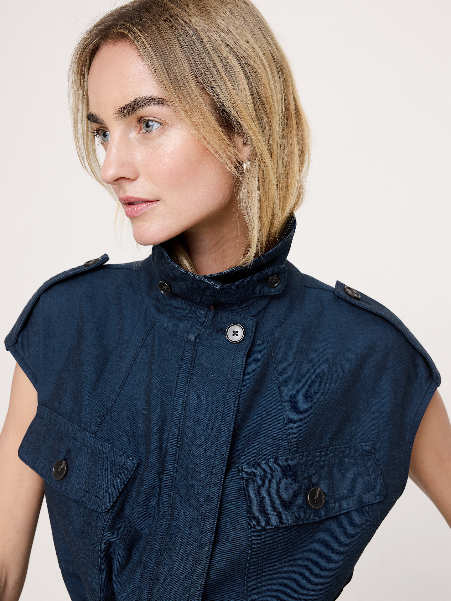 L'image numéro 4 présente Veste utilitaire en TENCEL™, coton et lin