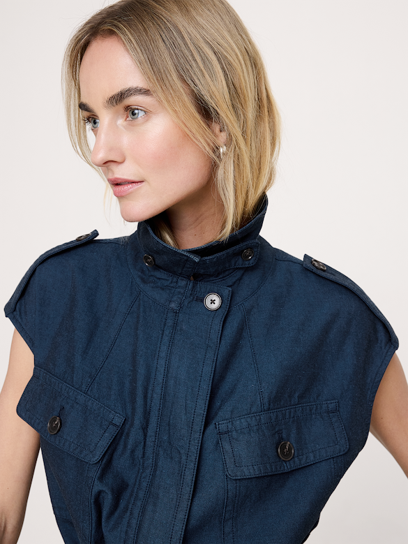Veste utilitaire en TENCEL™, coton et lin