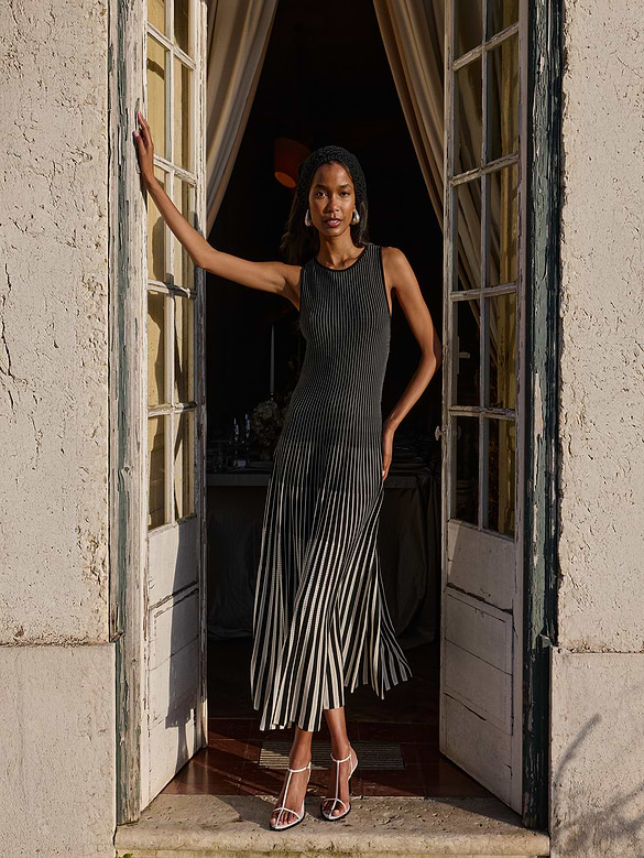 Sculpted Eyelet Maxi Dress