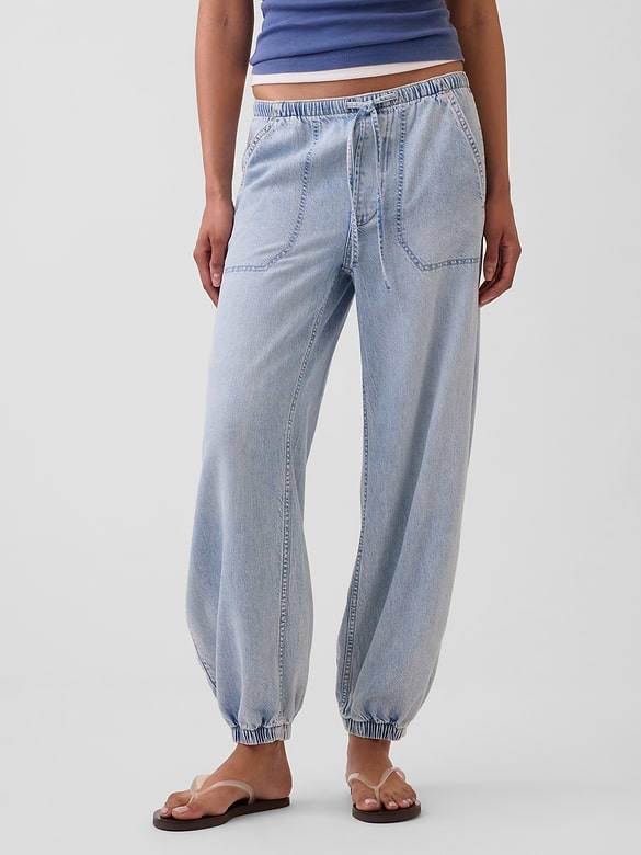 UltraSoft Denim Easy Barrel Joggers