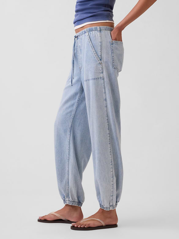 UltraSoft Denim Easy Barrel Joggers
