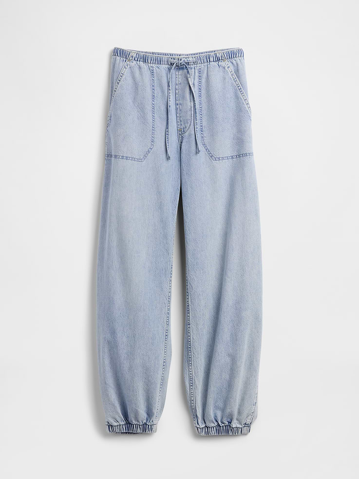 Image number 5 showing, UltraSoft Denim Easy Barrel Joggers