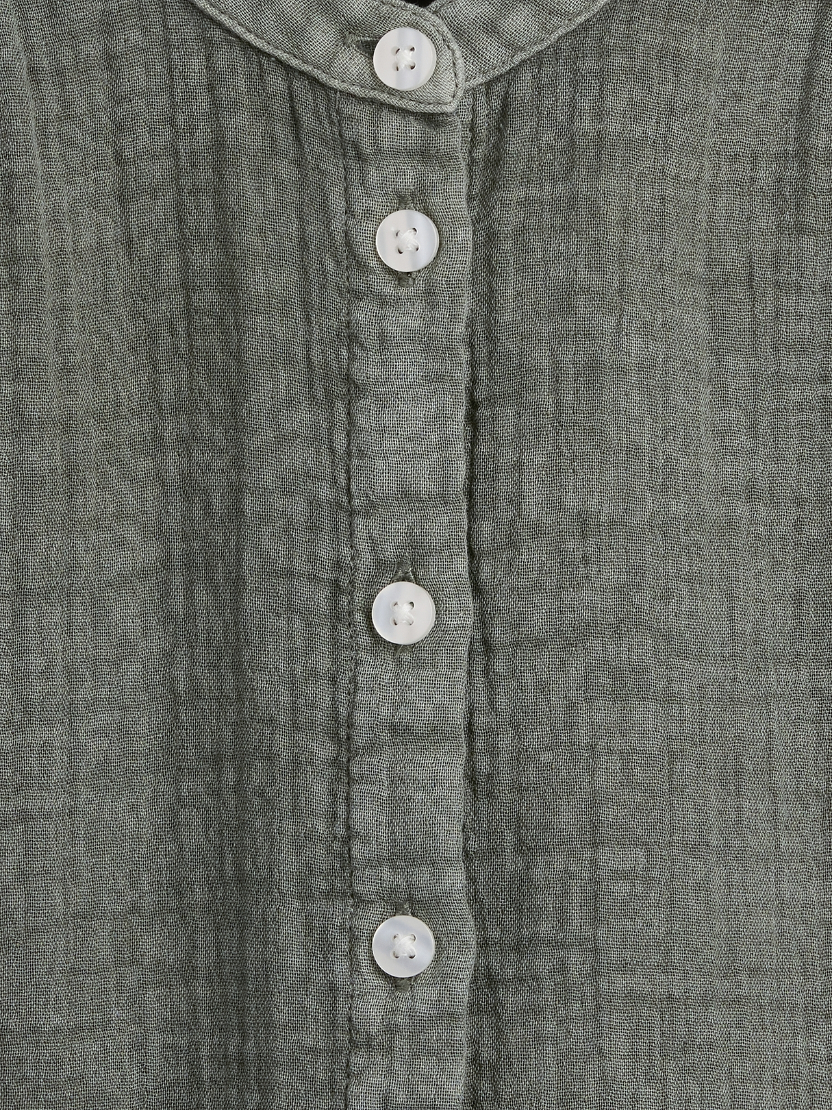 Cotton Gauze Oversized Collarless Shirt | Gap