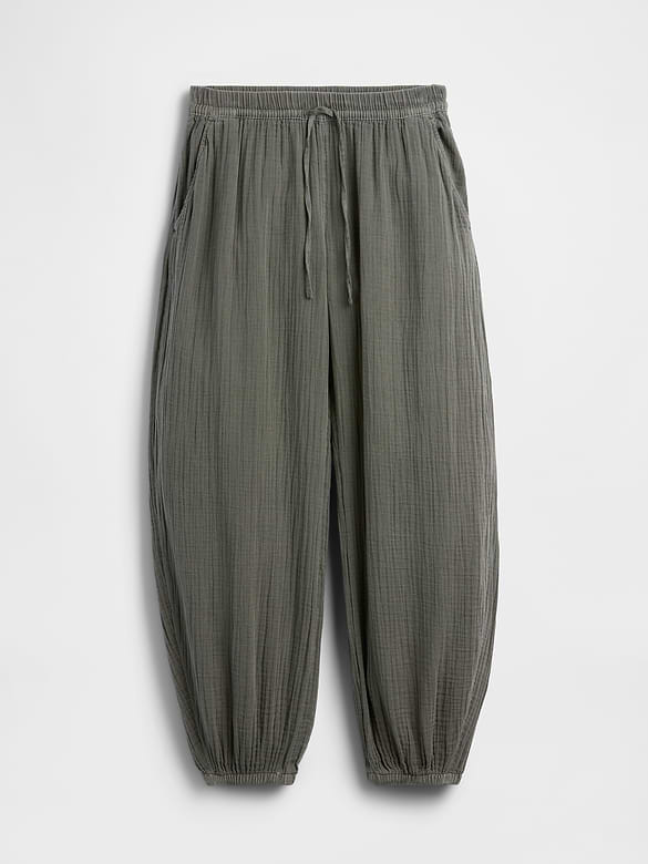 Cotton Gauze Easy Joggers
