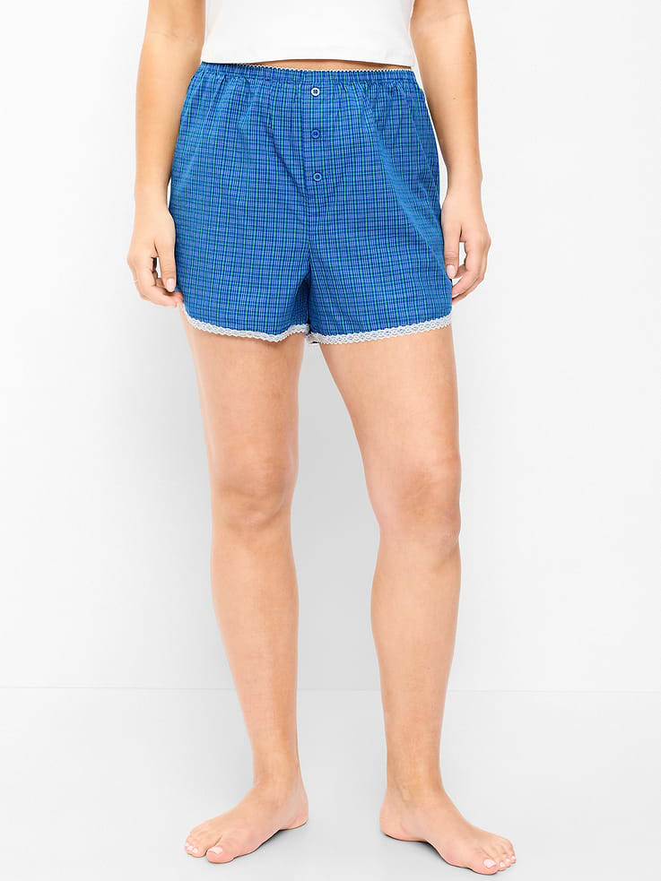 L'image numéro 6 présente Short de pyjama boxeur classique en popeline