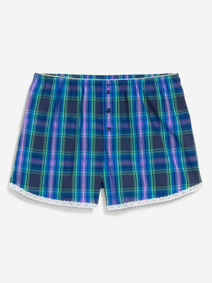 Image number 4 showing, Classic Poplin Boxer Pajama Shorts