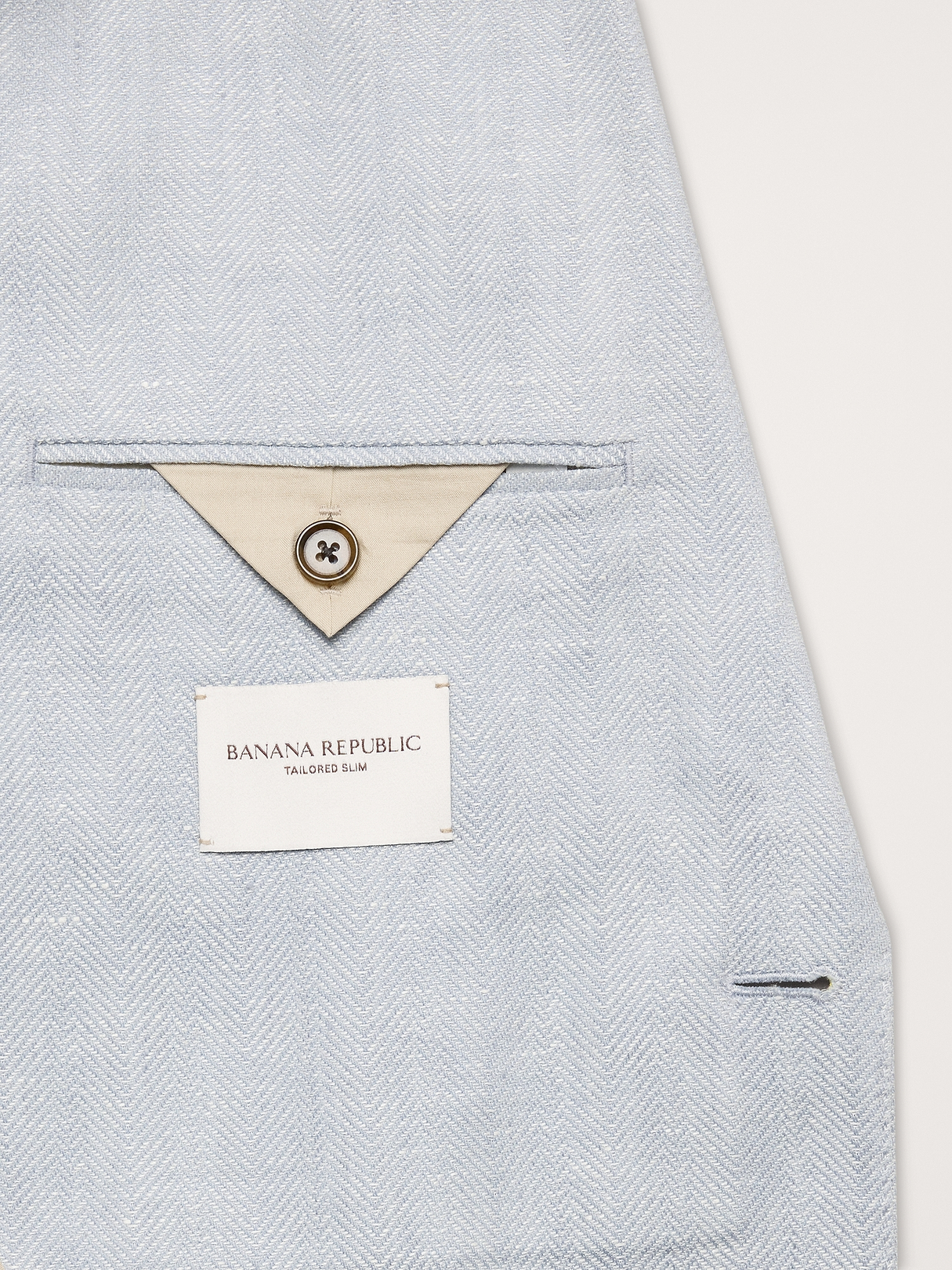 Tailored Slim-Fit Herringbone Linen-Merino Suit Jacket | Banana