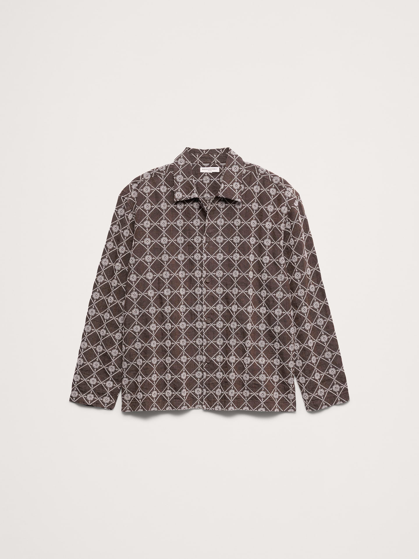 Image number 5 showing, Relaxed-Fit Embroidered Linen Long-Sleeve Resort Shirt