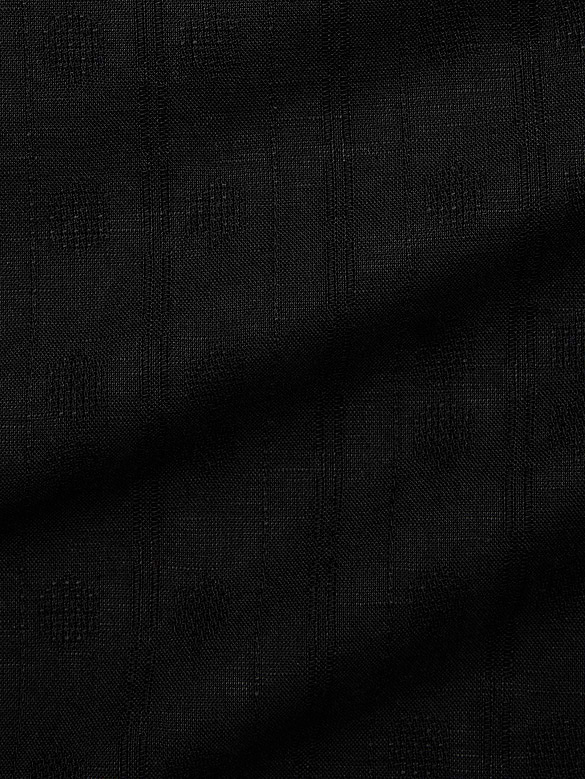 Relaxed-Fit Cotton-Linen Banded-Collar Shirt