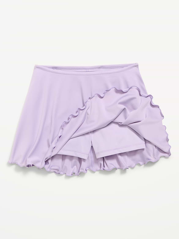 High-Waisted StudioSmooth Ruffled Skort for Girls