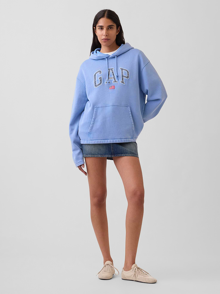 Image number 6 showing, VintageSoft Oversized Americana Logo Hoodie