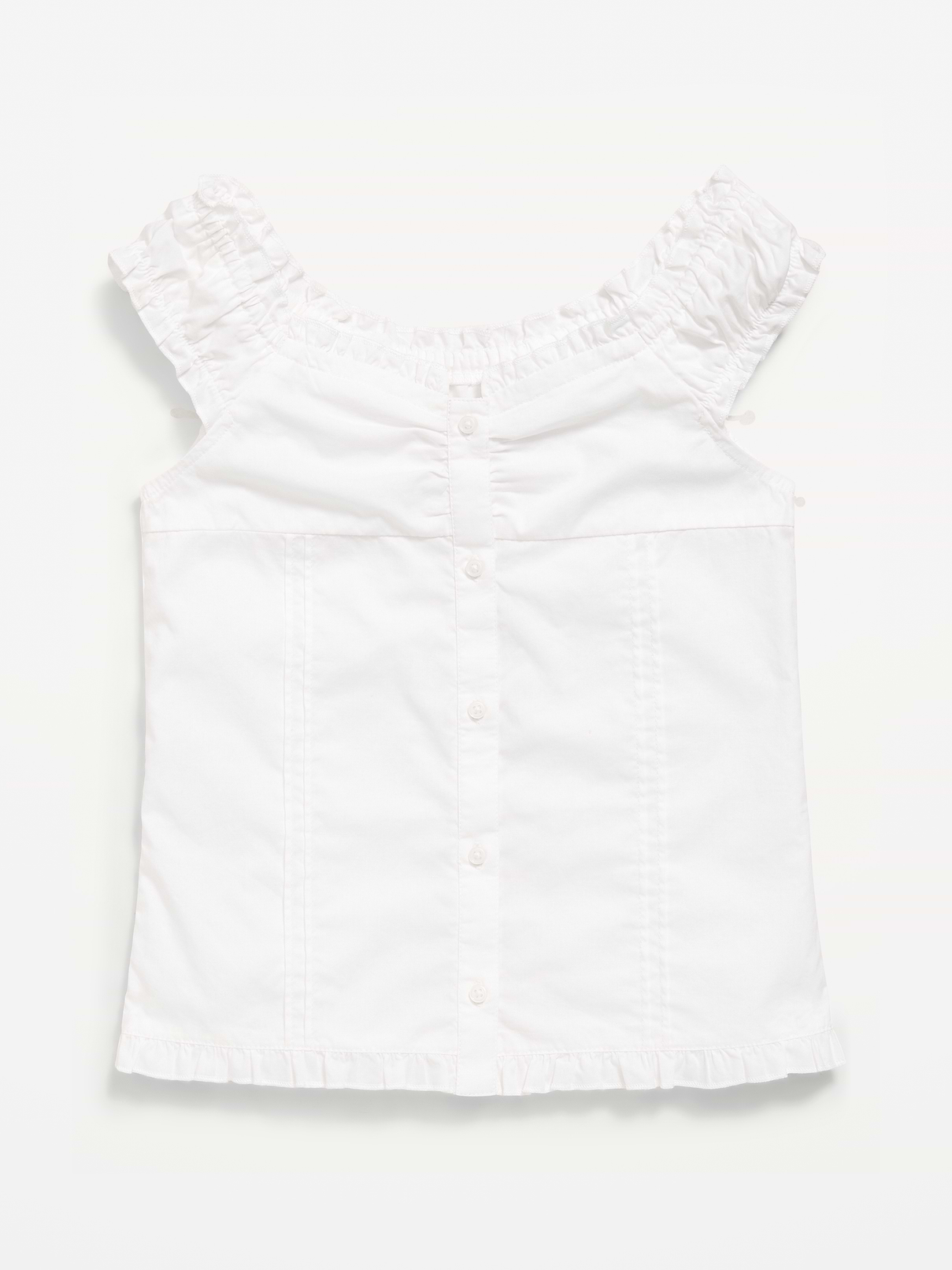 Image number 2 showing, Short-Sleeve Sweetheart-Neck Button-Front Top for Girls