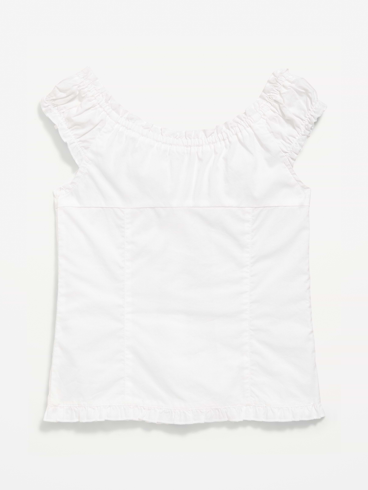 Image number 3 showing, Short-Sleeve Sweetheart-Neck Button-Front Top for Girls