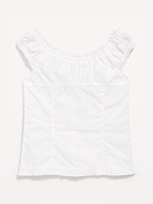Image number 3 showing, Short-Sleeve Sweetheart-Neck Button-Front Top for Girls