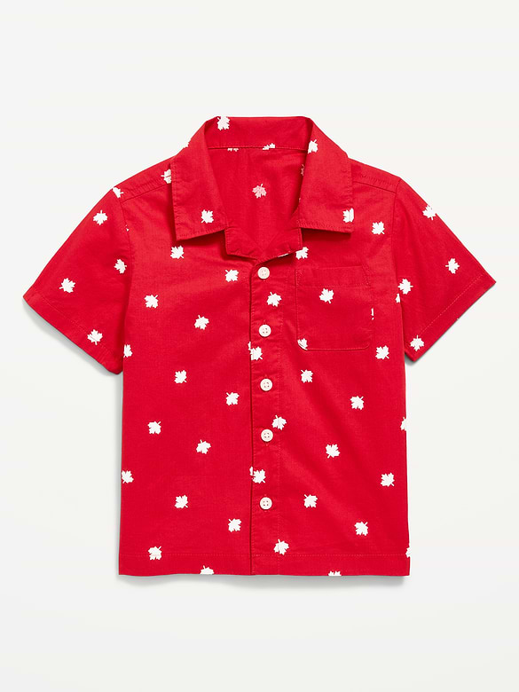 Short-Sleeve Poplin Shirt for Toddler Boys