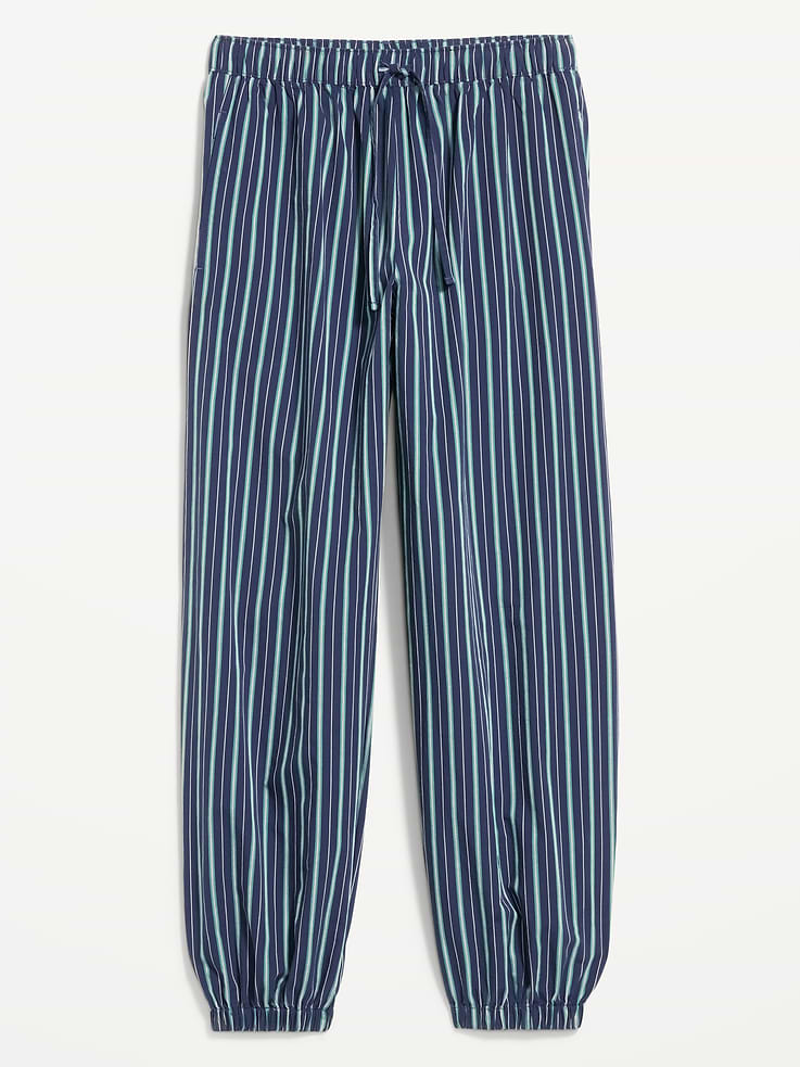 L'image numéro 4 présente Pantalon ballon à extrémités élastiques en popeline