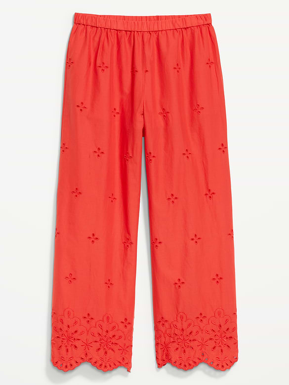 High-Waisted Cut Out Wide-Leg Pant