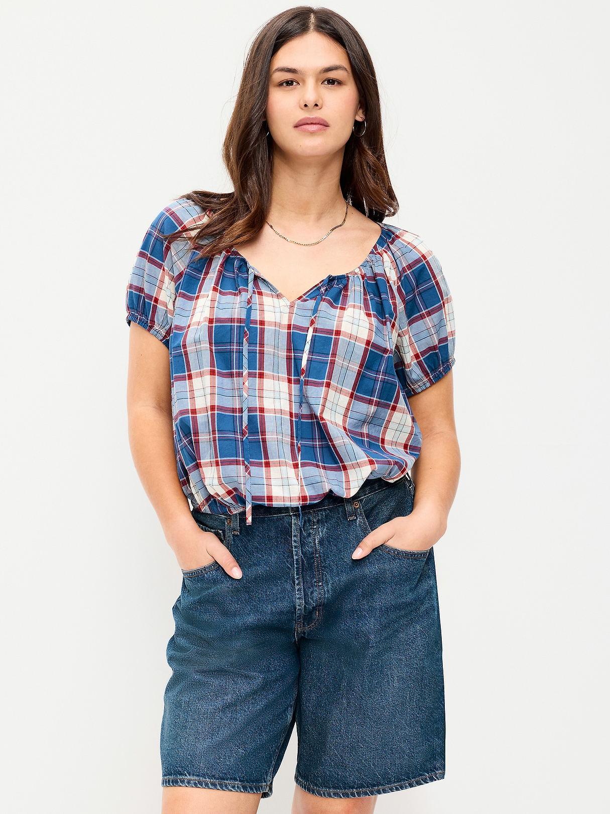 Short-Sleeve Bubble Top | Old Navy