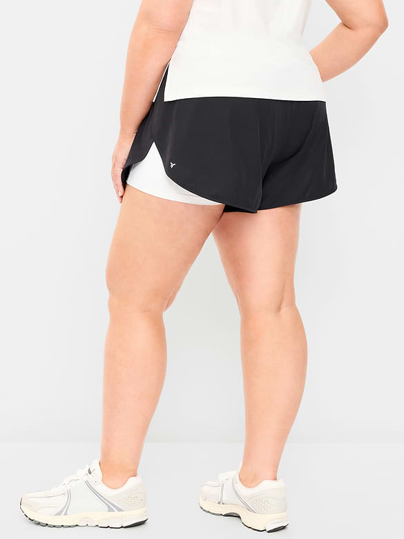 Short de course 2-en-1 StretchTech à taille haute