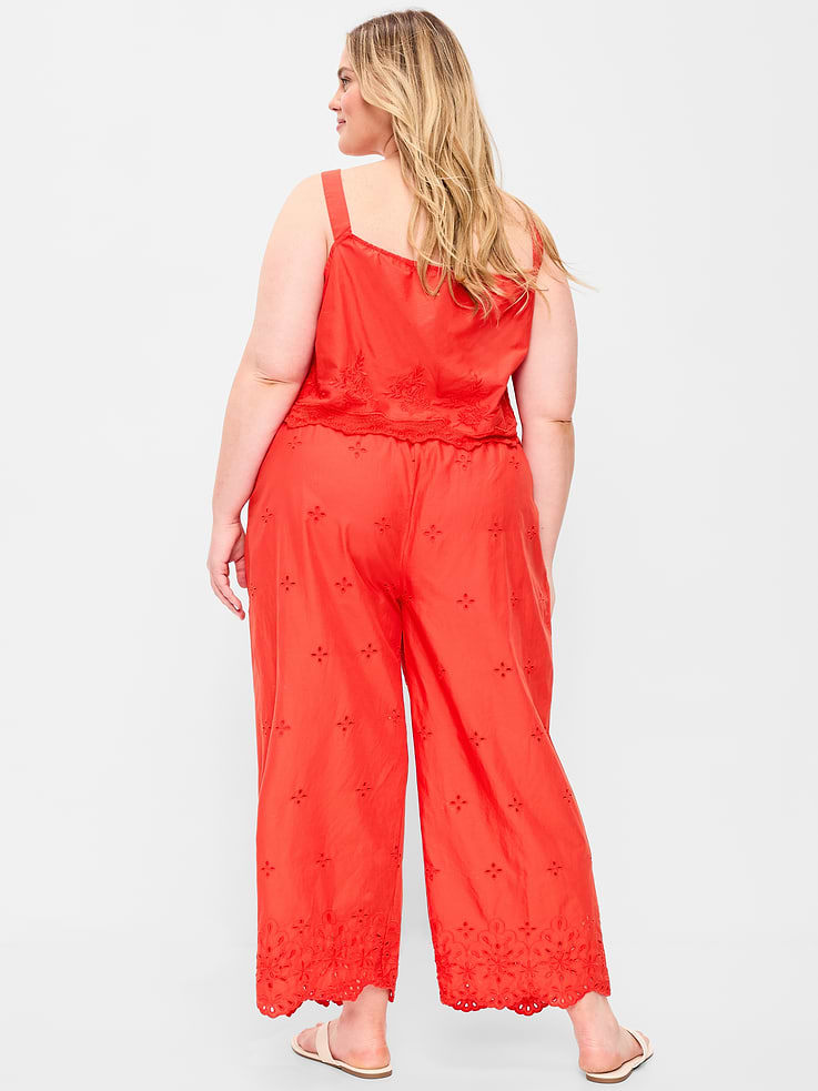 L'image numéro 11 présente Pantalon à taille haute jambe large et découpes
