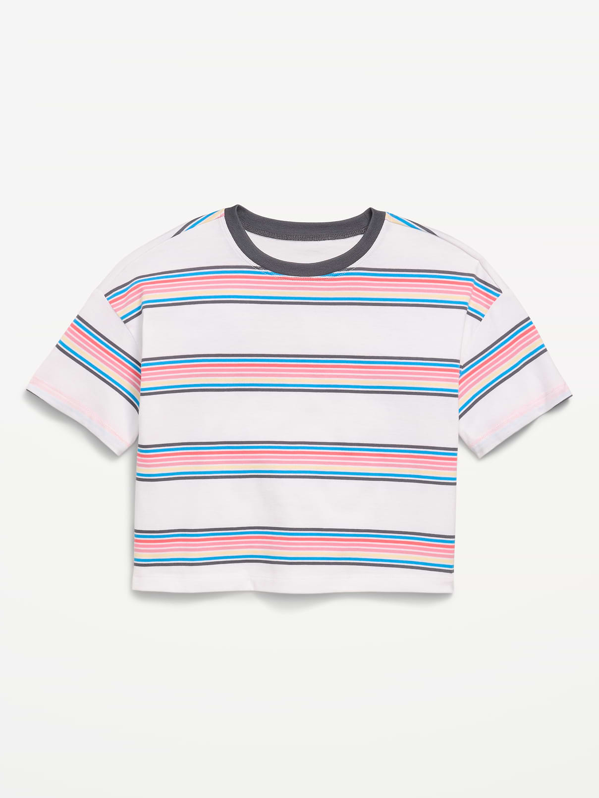Image number 2 showing, Oversized Short-Sleeve Cropped T-Shirt for Girls