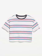 Image number 2 showing, Oversized Short-Sleeve Cropped T-Shirt for Girls