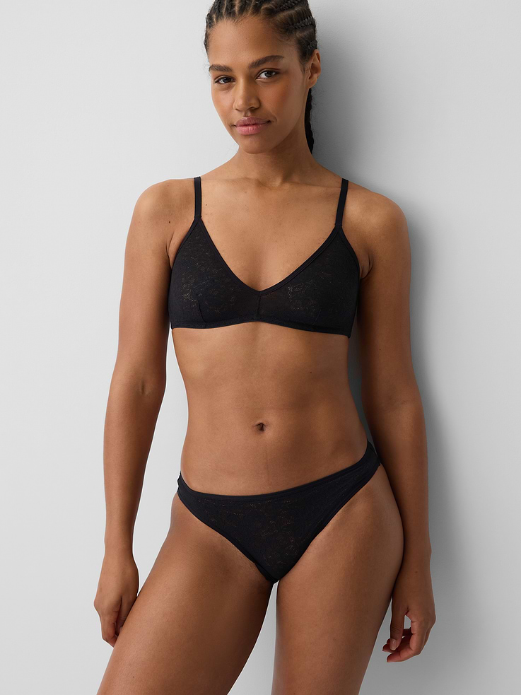 Image number 1 showing, Softest Lace Plunge Bralette