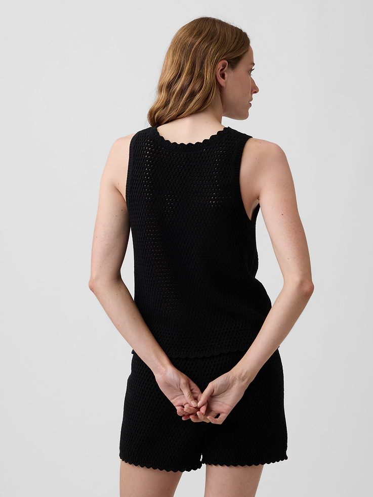 L'image numéro 3 présente Camisole 100 % coton crocheté doux
