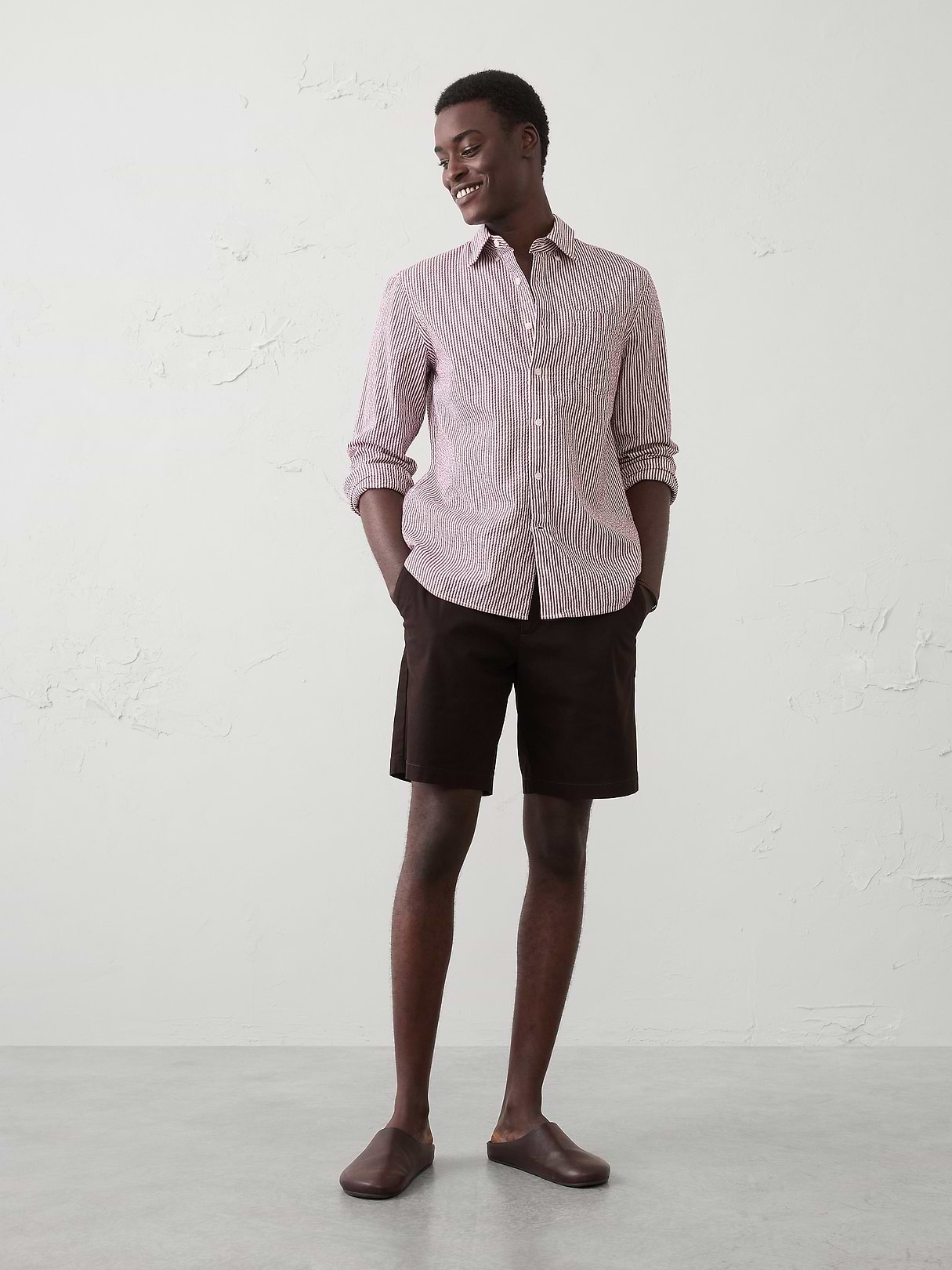 Standard-Fit Seersucker Shirt | Banana Republic Factory