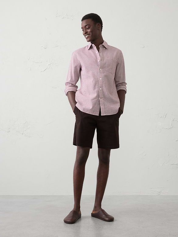 Standard-Fit Seersucker Shirt