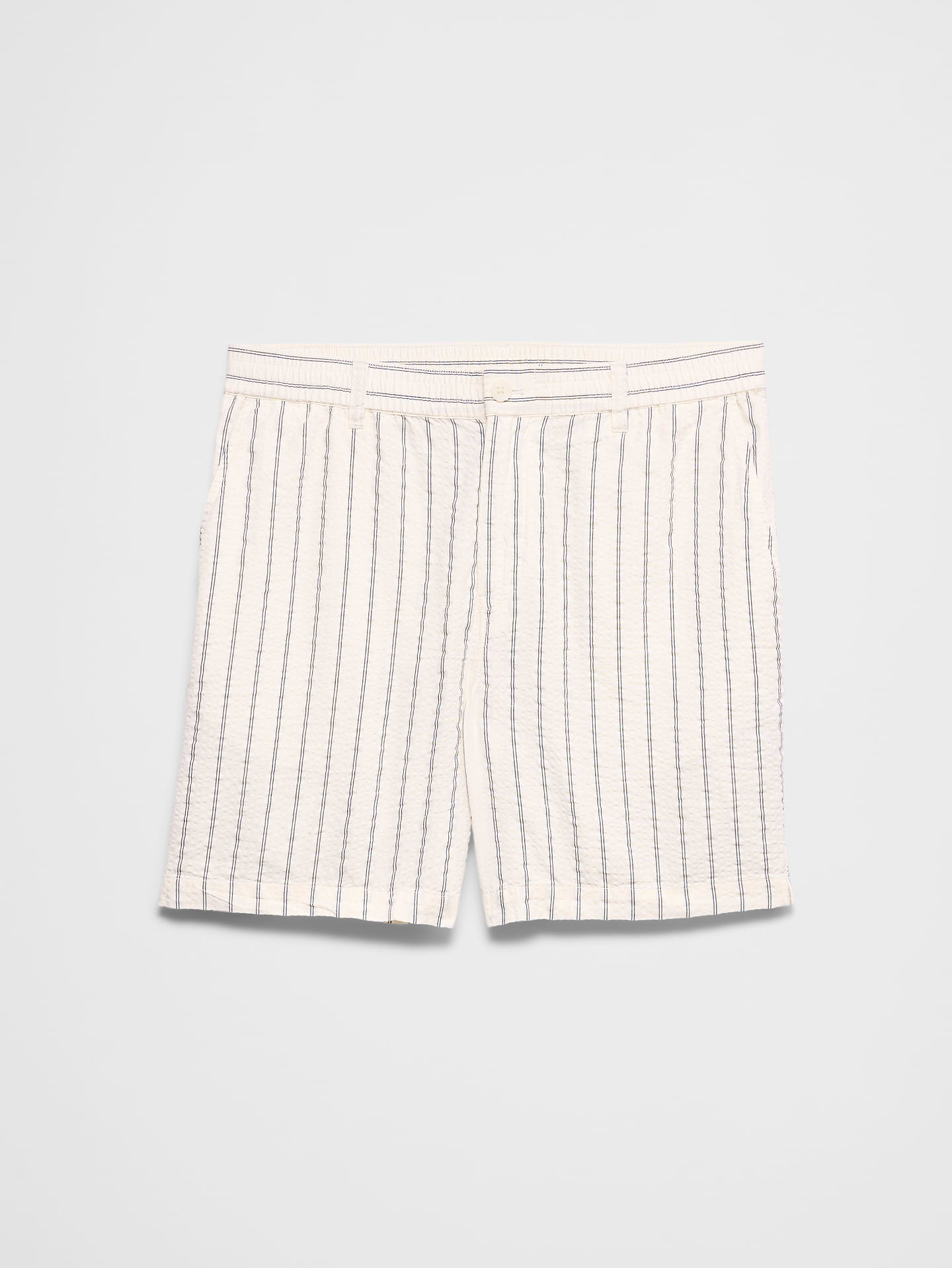 Image number 4 showing, 7" Seersucker Elastic-Waist Short