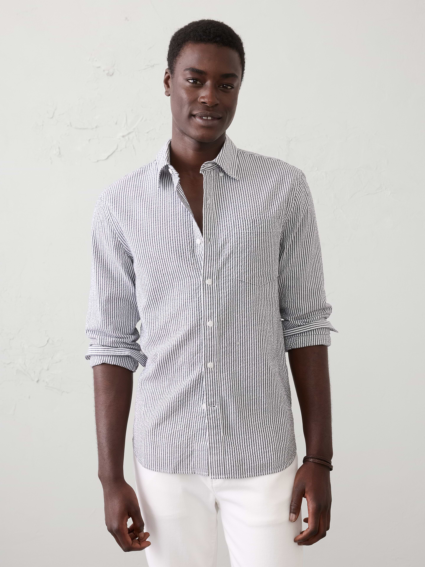 Image number 1 showing, Standard-Fit Seersucker Shirt