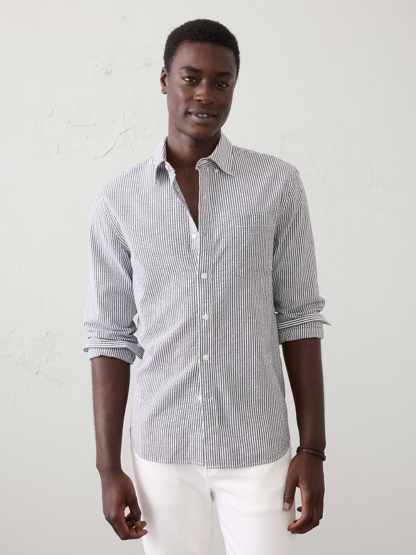 Standard-Fit Seersucker Shirt