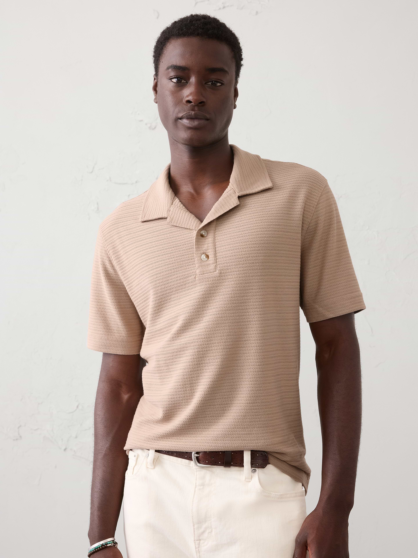 Image number 1 showing, Standard-Fit Textured Polo
