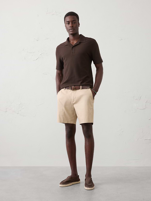 Standard-Fit Textured Polo