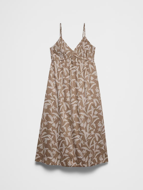 Pleated Voile Long Midi Dress