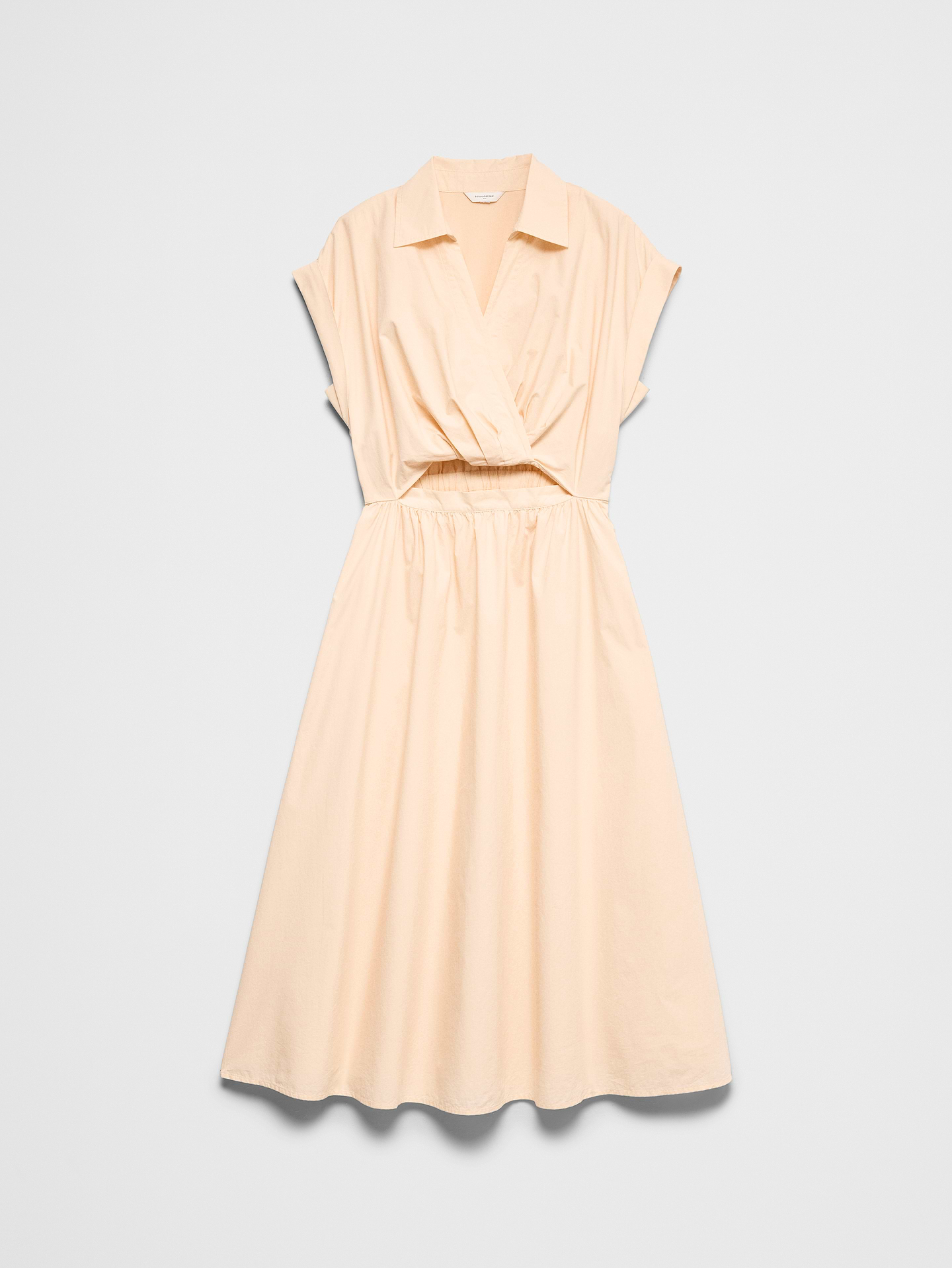 Image number 4 showing, Cutout Poplin Midi Dress