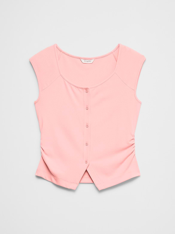 Soft Knit Buttoned Top