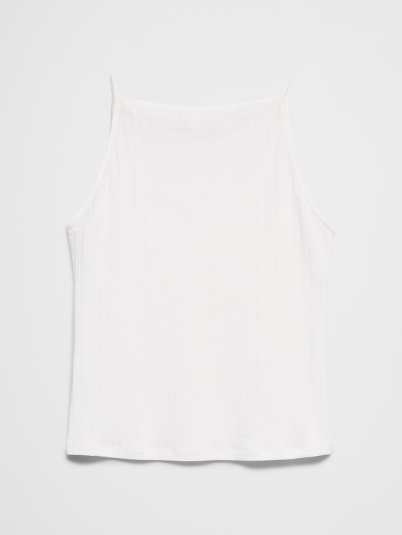 Ribbed High-Neck Top